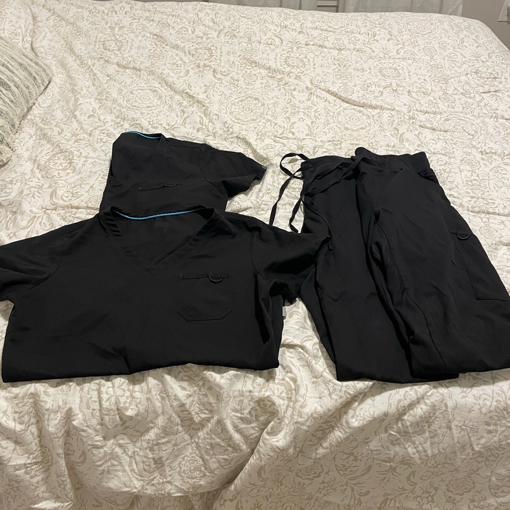 Black Scrub Set 2 sets